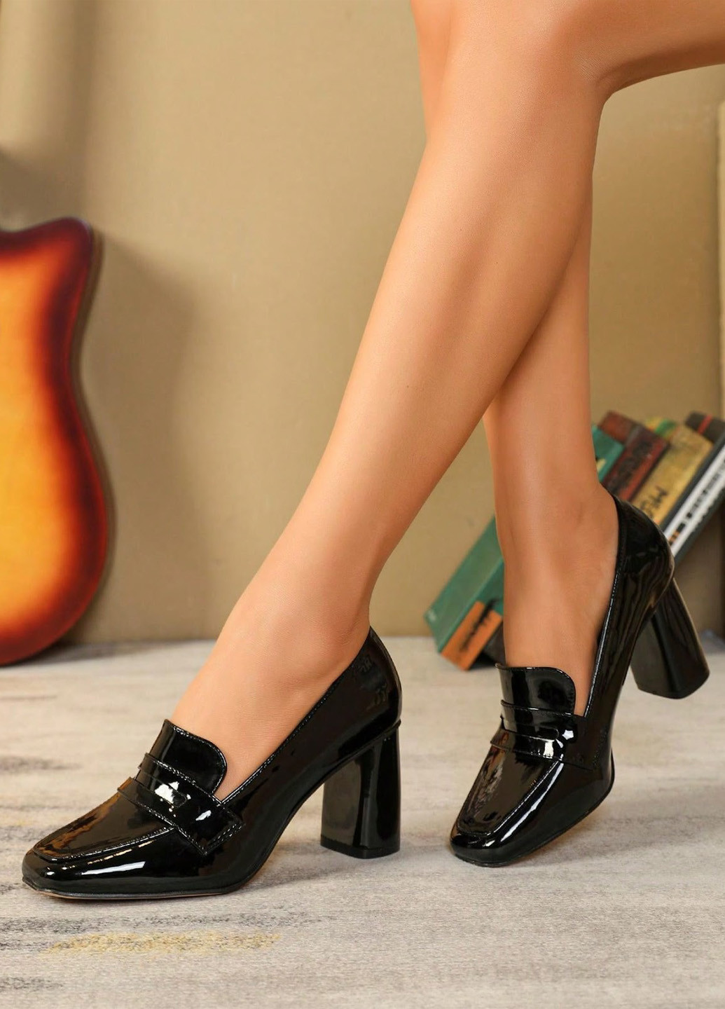 SHEIN Туфлі лофери чорний з штучна шкіра, китай — демісезон (330763920)