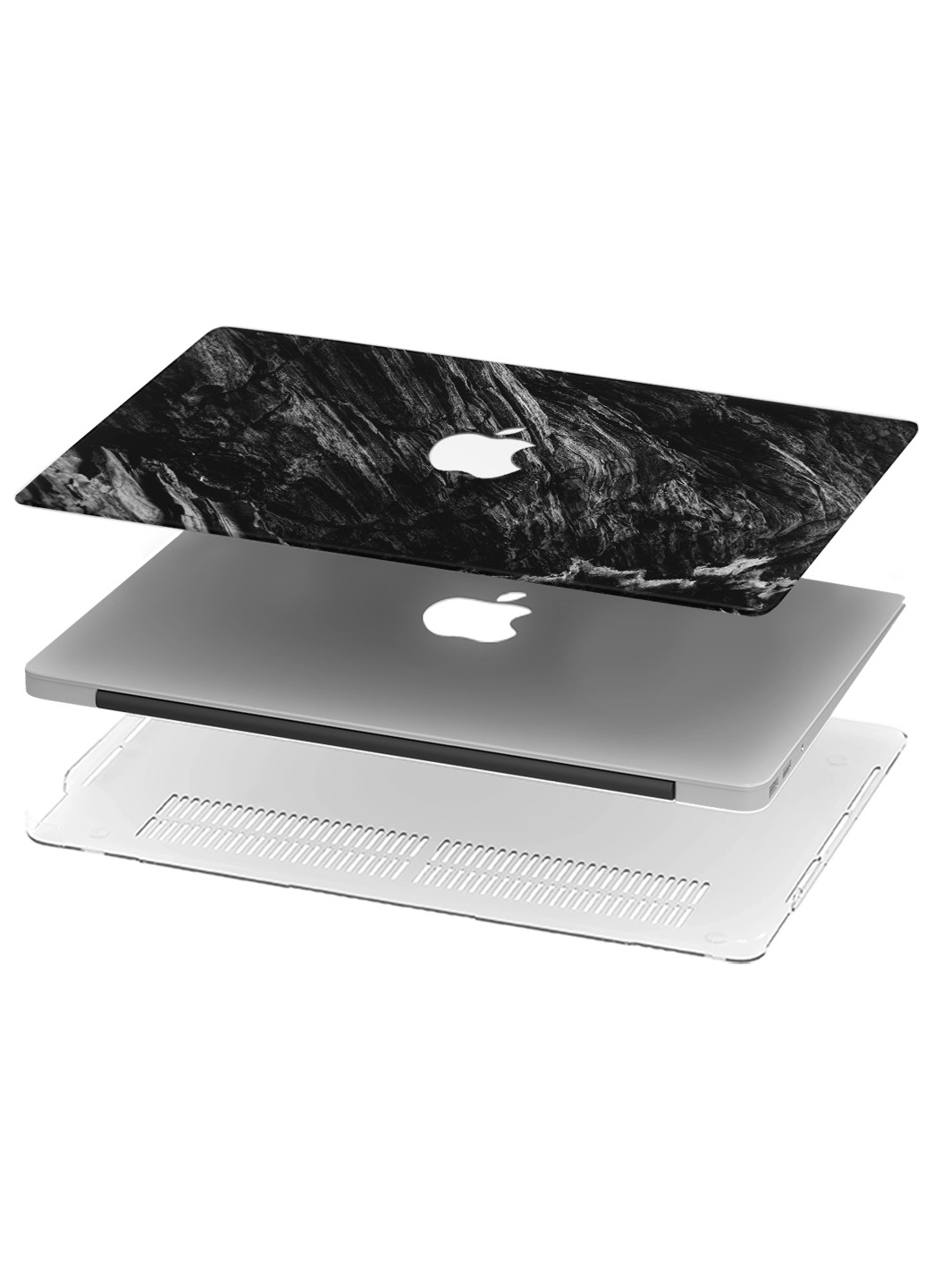Чохол пластиковий для Apple MacBook Air 13 A1932 / A2179 / A2337 Чорні скелі (Black rocks) (9656-2385) MobiPrint (218858991)