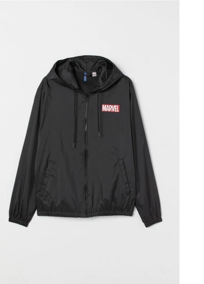 Черная демисезонная ветровка H&M