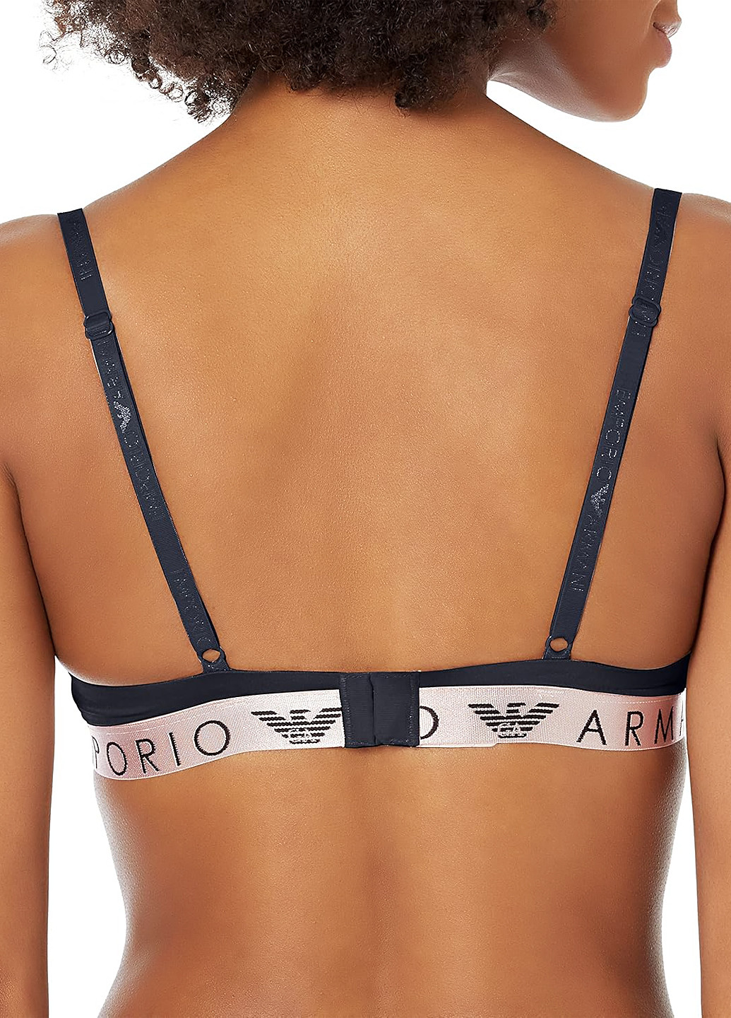 Темно-синій балконет бюстгальтер Emporio Armani з кісточками поліамід