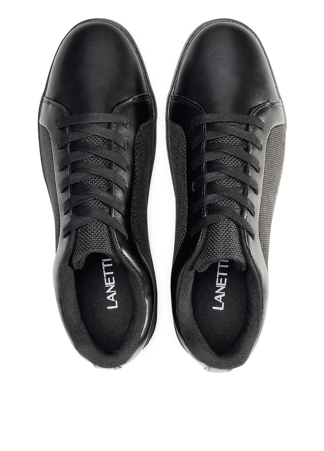 Черные кэжуал туфли Lanetti на шнурках