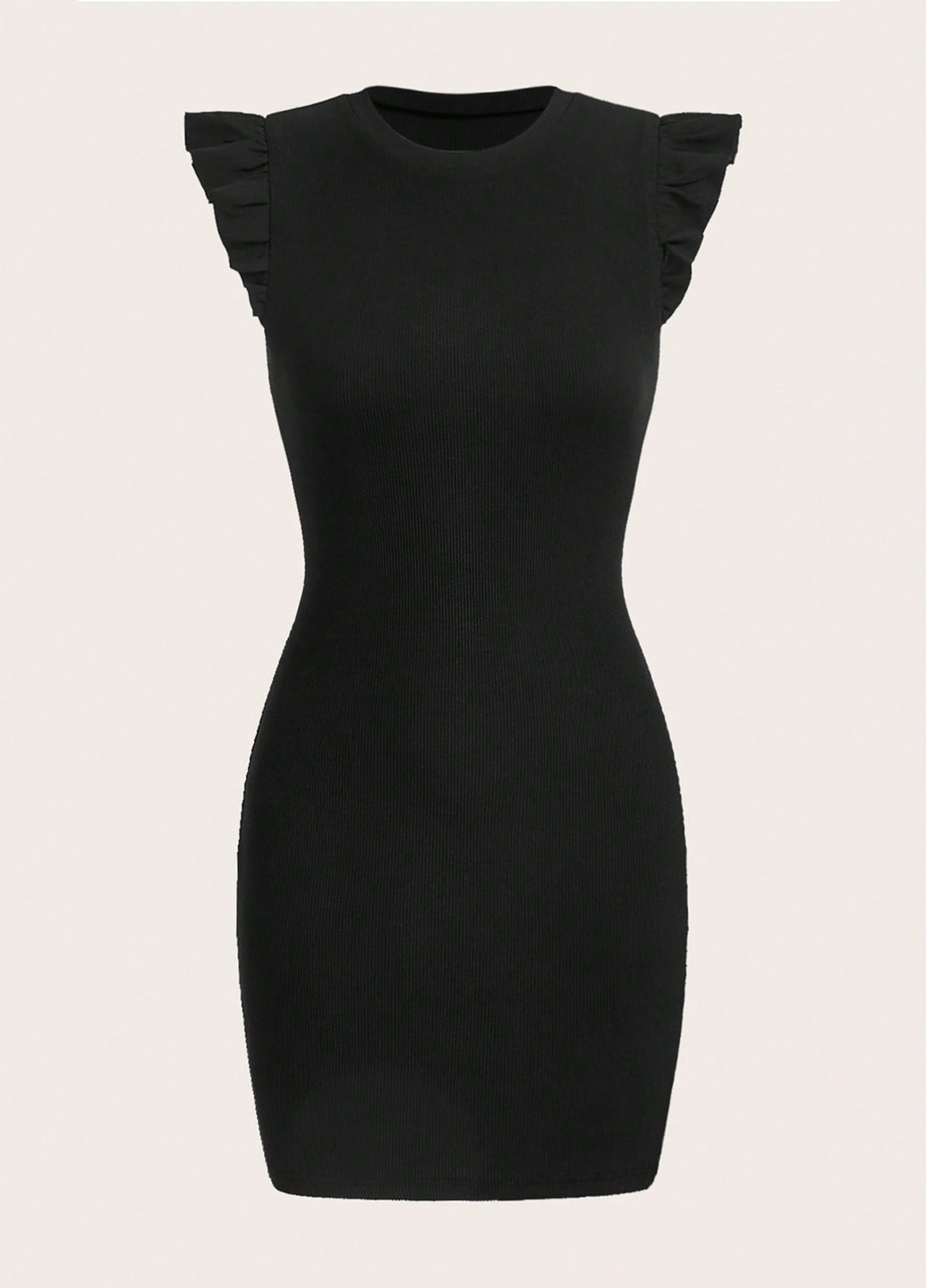 Черное кэжуал платье футляр SHEIN однотонное