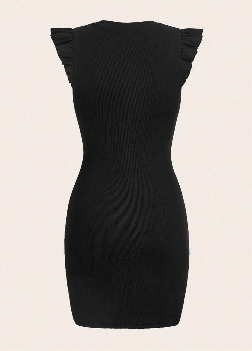 Черное кэжуал платье футляр SHEIN однотонное