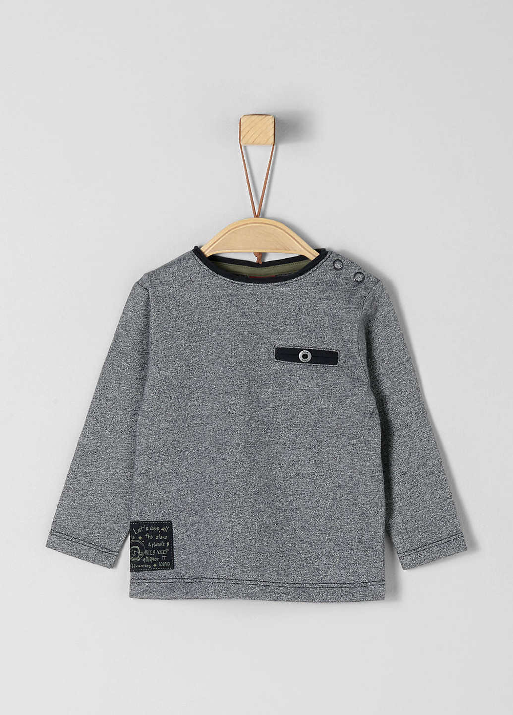 Серый демисезонный кэжуал лонгслив S.Oliver меланж