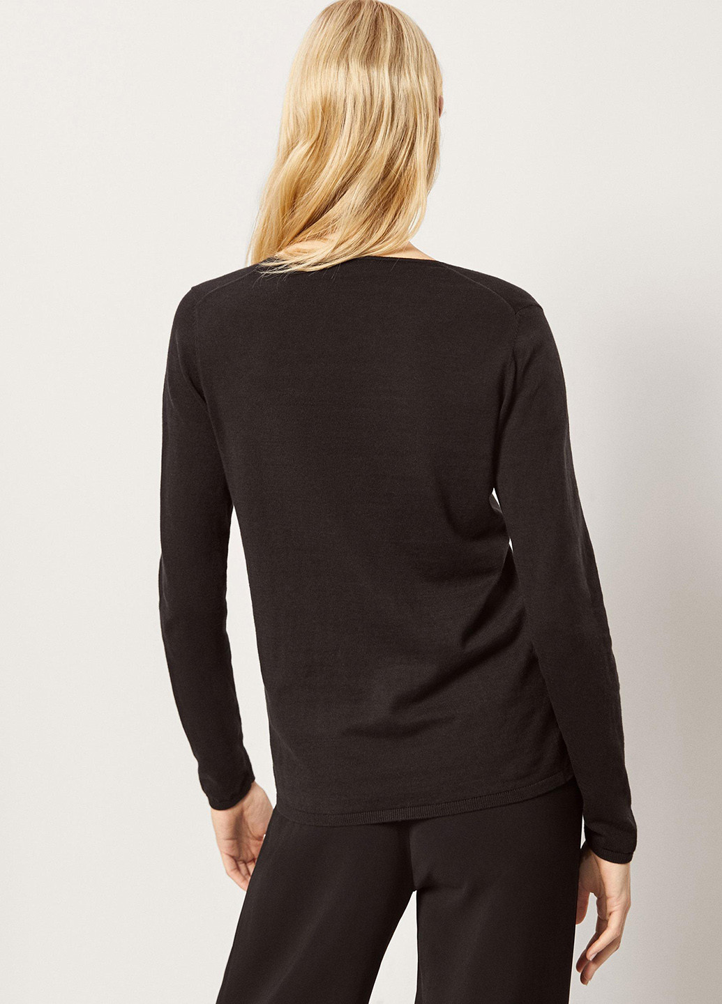 Черный демисезонный пуловер пуловер Massimo Dutti