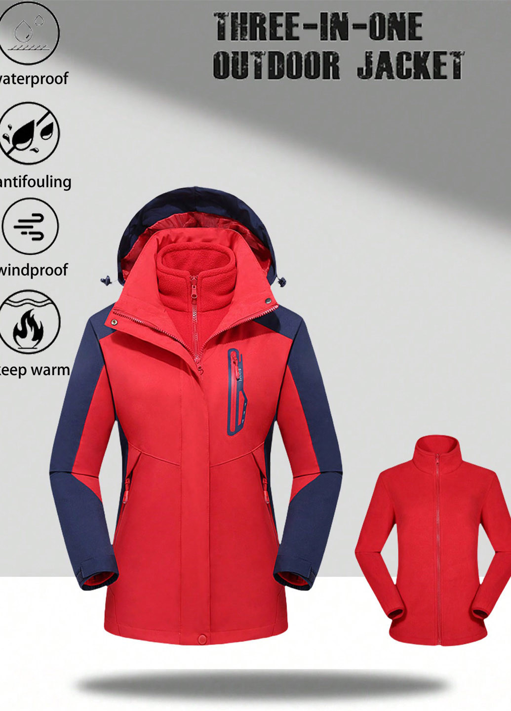 Комбинированная демисезонная куртка SHEIN