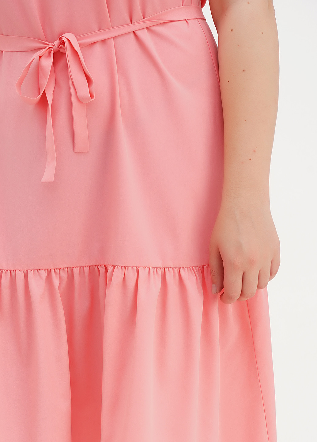 Розовое кэжуал платье клеш Laura Bettini однотонное