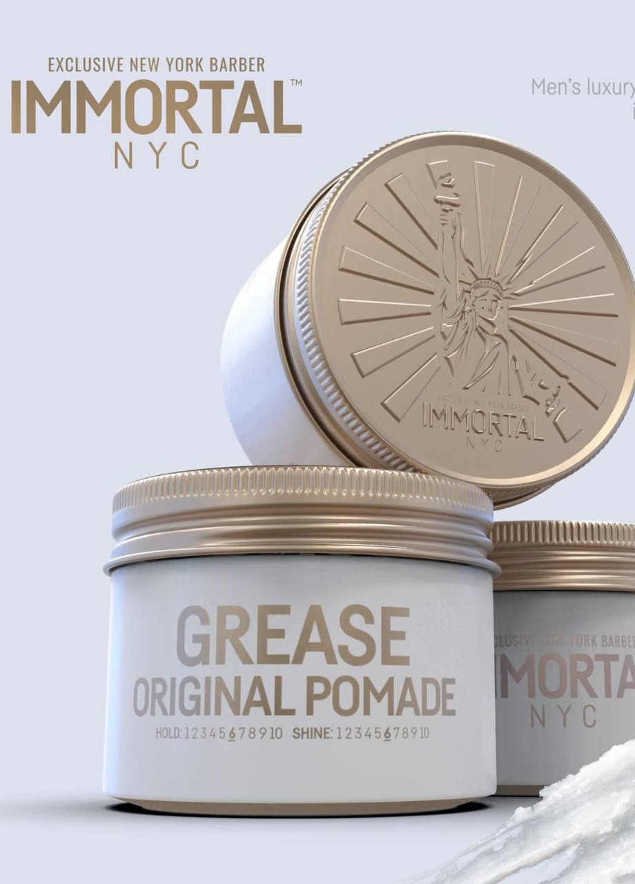 Восковая помада для волос "Grease Original Pomade" NYC (100 мл) Immortal (304651299)