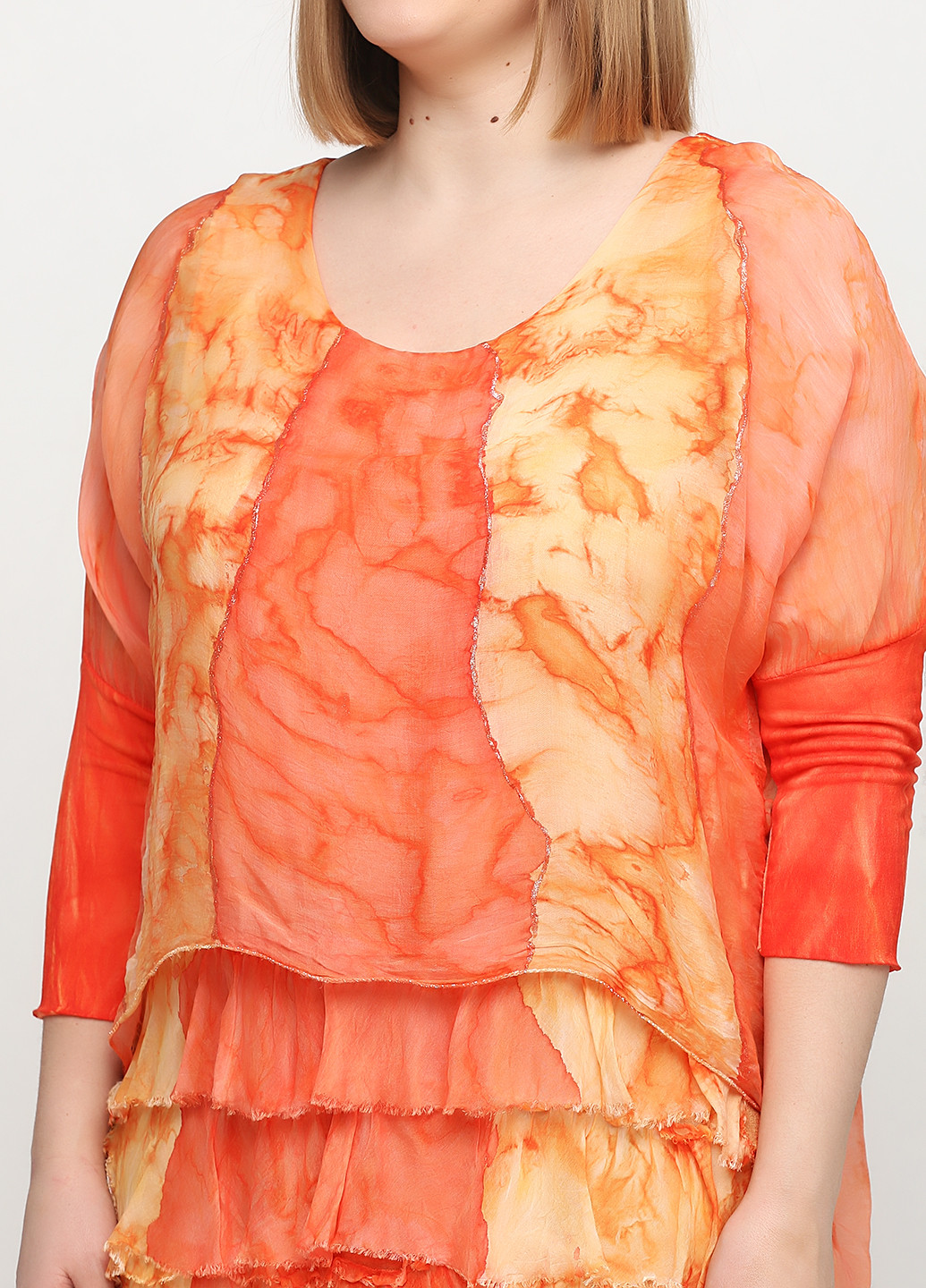 Оранжевая блуза New Collection