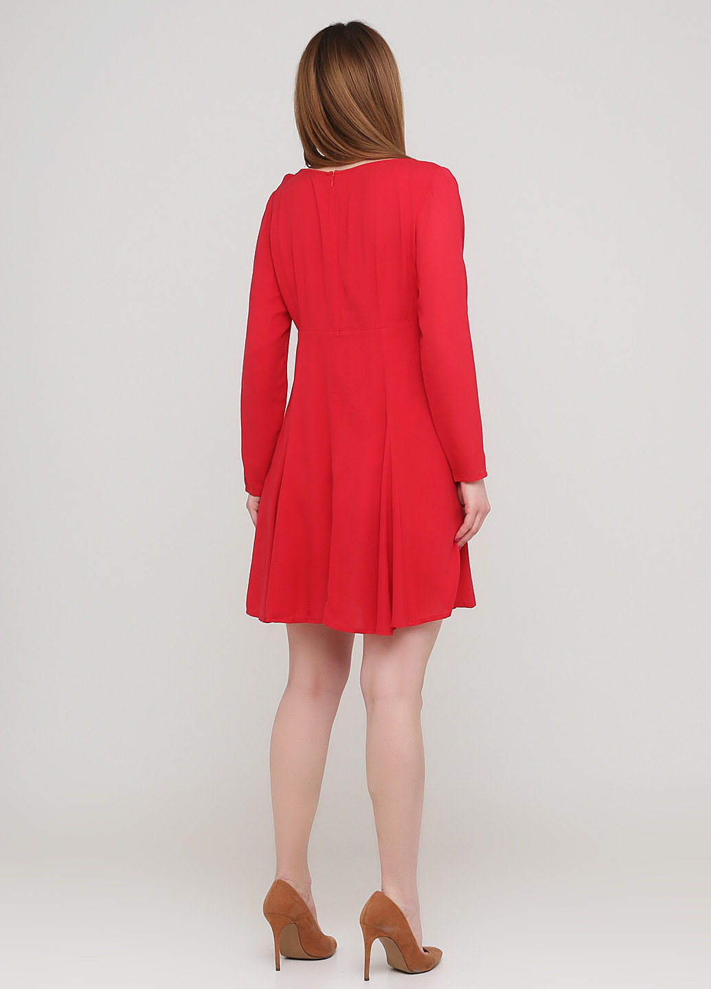 Красное кэжуал платье клеш & Other Stories однотонное