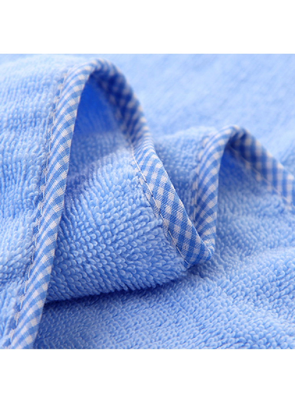 Unbranded полотенце с капюшоном детское банное плед уголок конверт для купания 90х90 см (473206-prob) голубое однотонный синий производство -