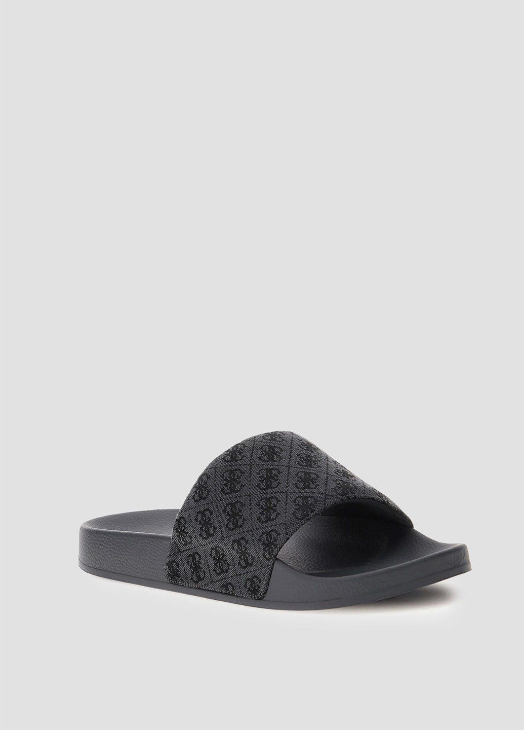 Черные пляжные шлепанцы Guess