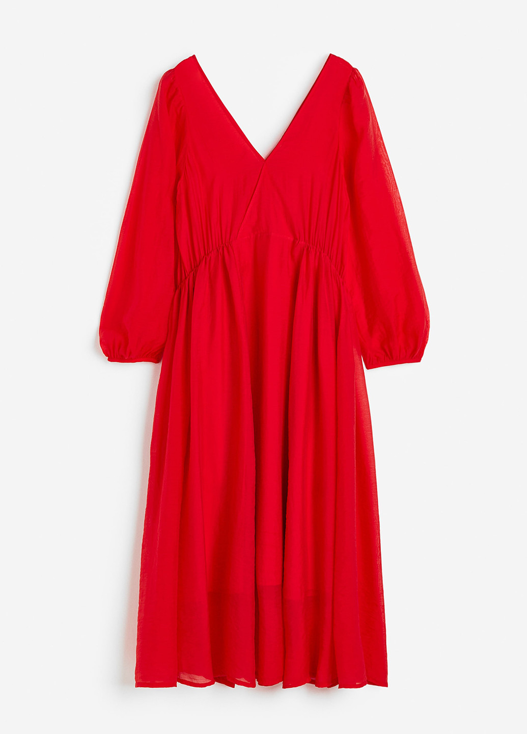 Червона кежуал сукня кльош H&M однотонна