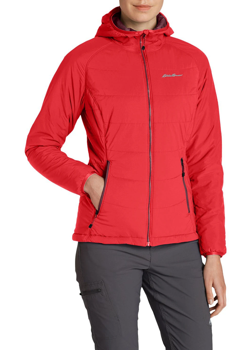 Красная зимняя куртка Eddie Bauer