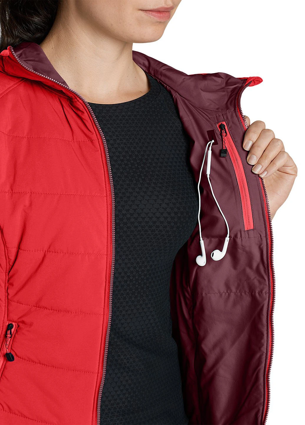 Красная зимняя куртка Eddie Bauer