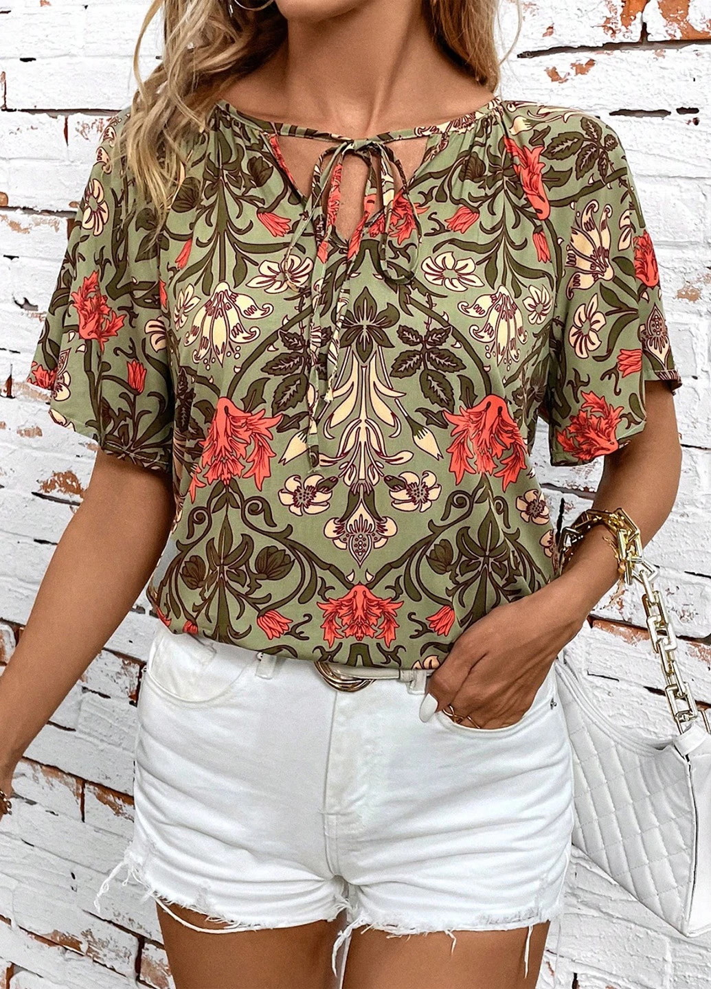 Комбинированная блуза SHEIN
