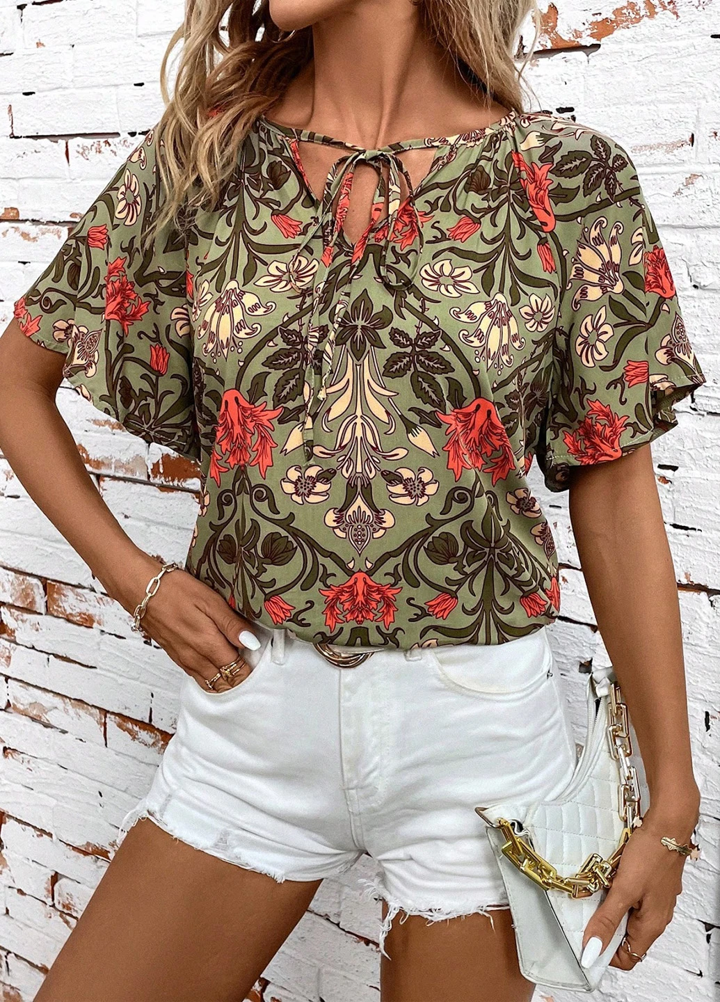 Комбинированная блуза SHEIN
