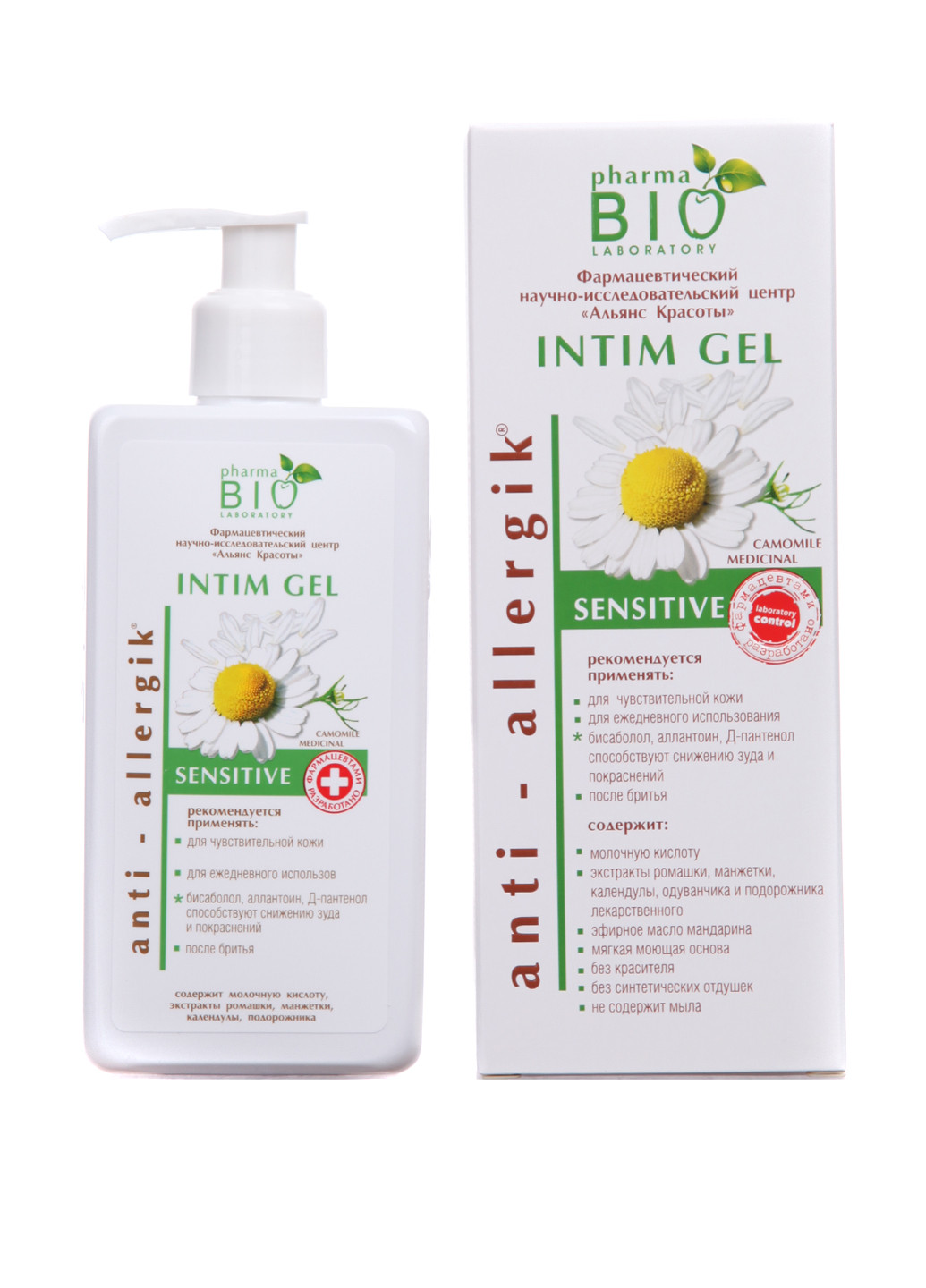 Гель для інтимної гігієни INTIM GEL SENSITIVE, 250 мл Pharma Bio Laboratory (16511533)