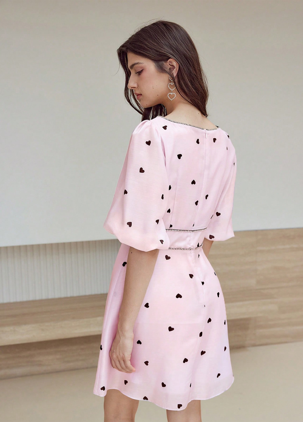 Рожева святковий сукня кльош SHEIN сердечка