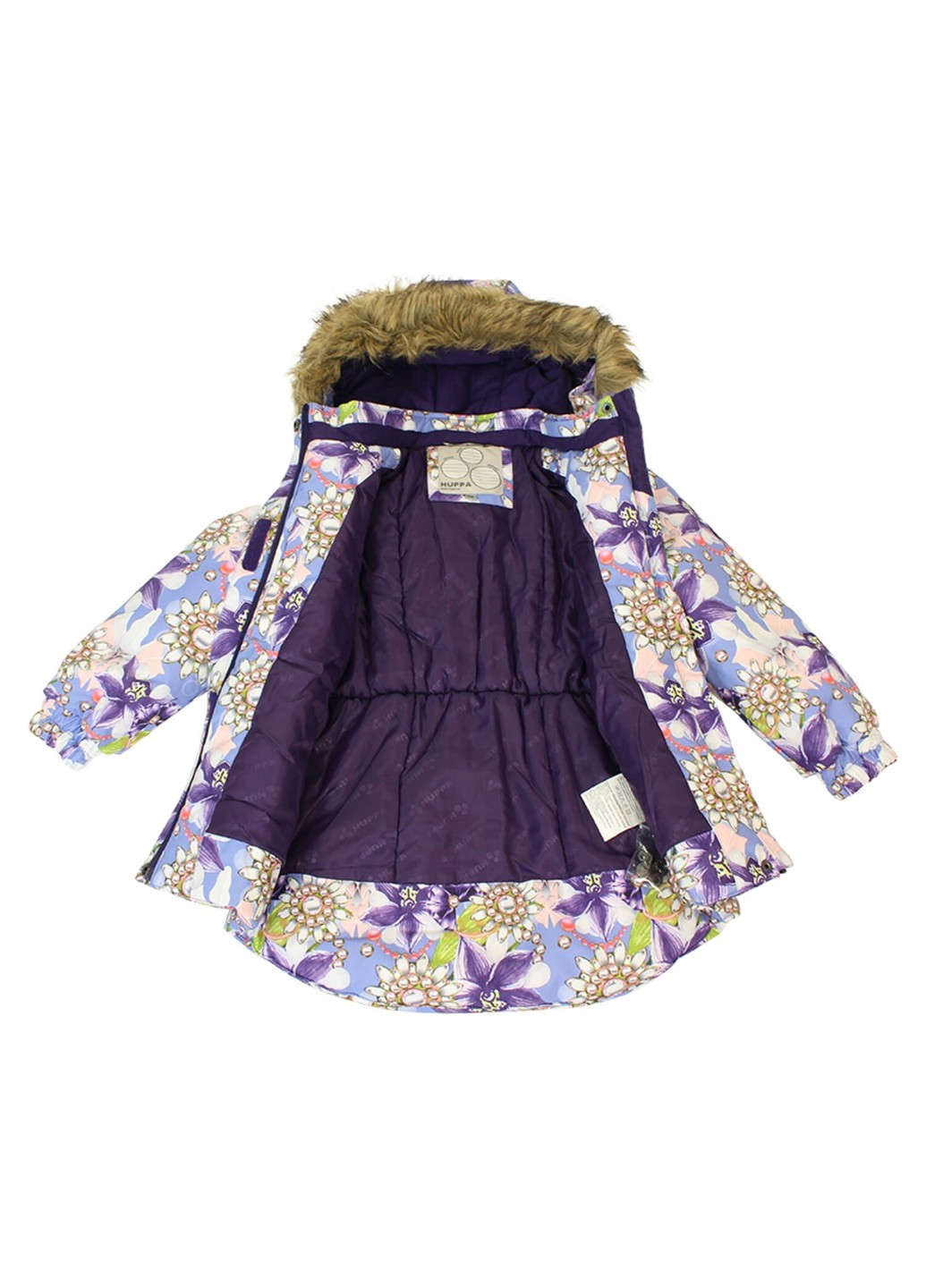 Фіолетовий зимній комплект зимовий (куртка + напівкомбінезон) renely Huppa