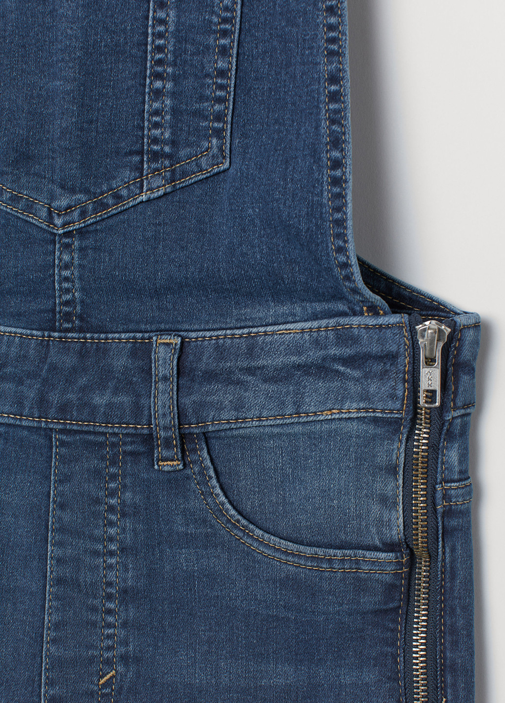 Комбінезон H&M однотонний світло-синій джинсовий