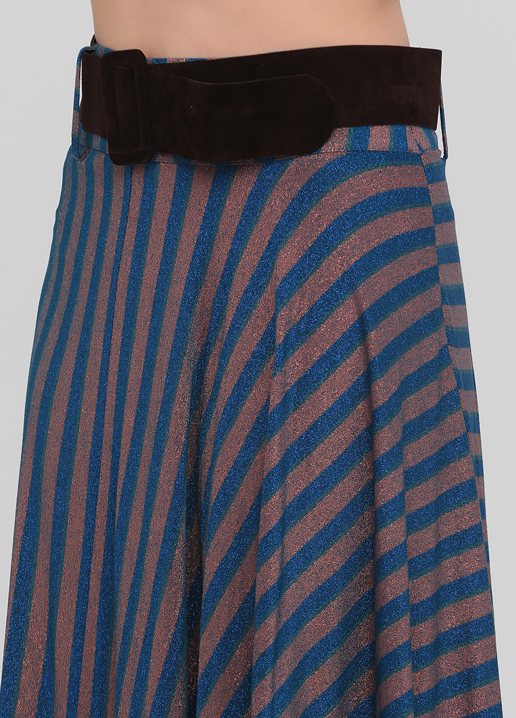 Синяя кэжуал в полоску юбка Tensione IN клешированная