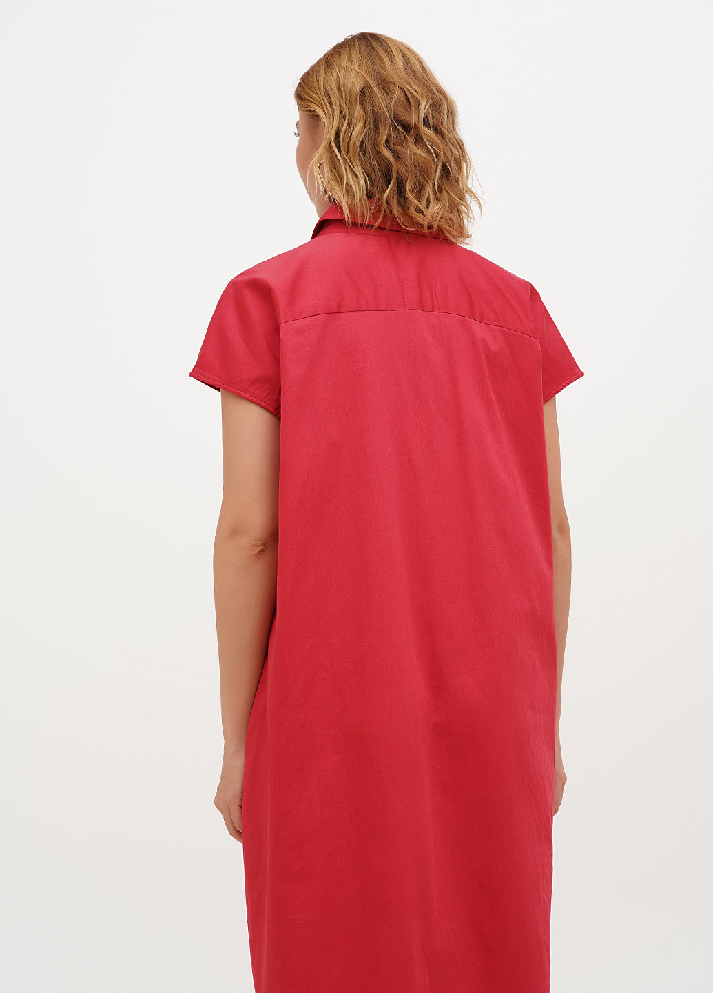 Вишнева кежуал сукня сукня-сорочка Reserved однотонна