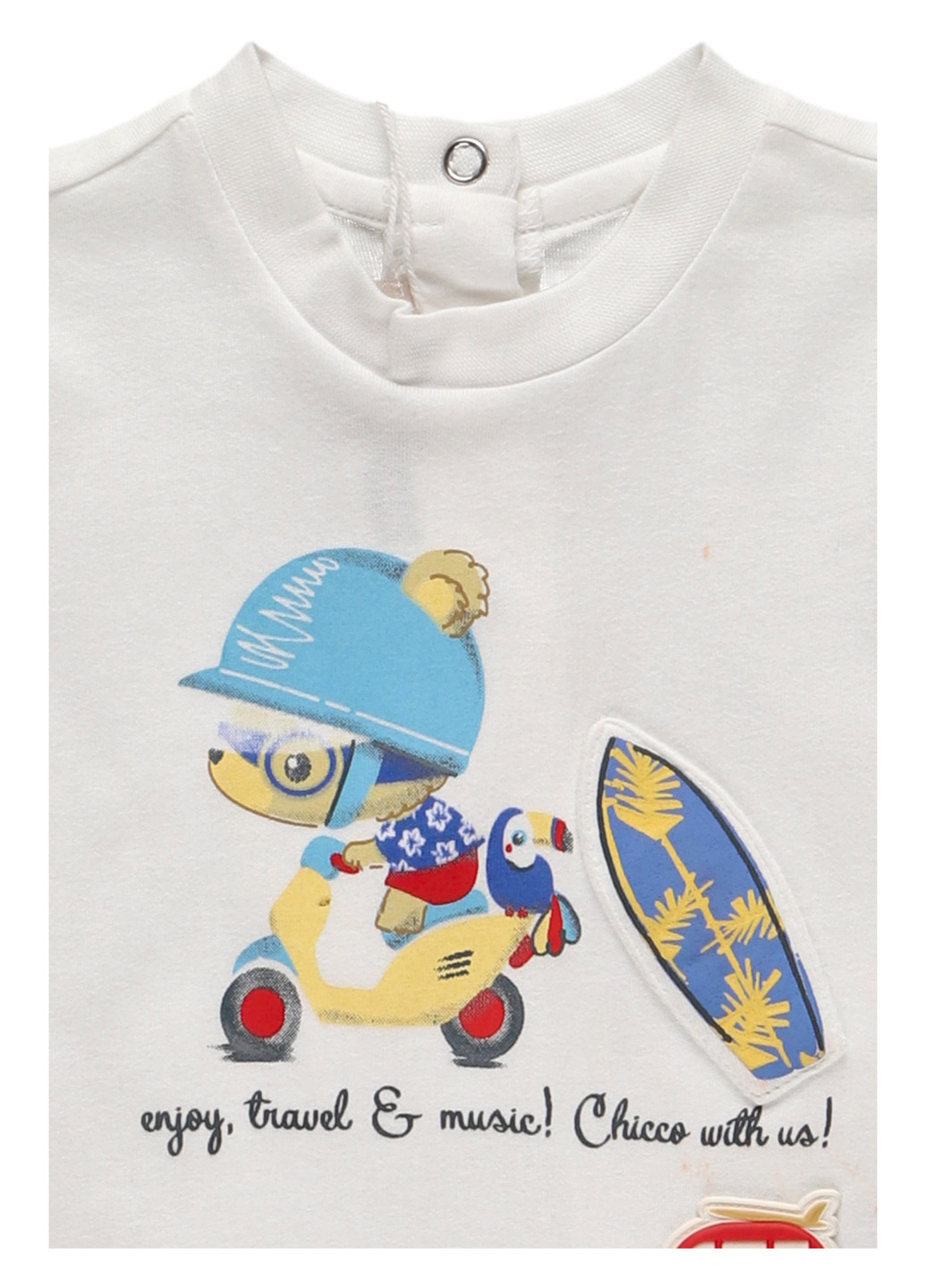 Белая летняя футболка Chicco