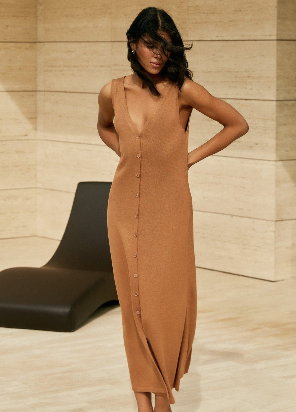 Світло-коричнева кежуал сукня Gepur однотонна