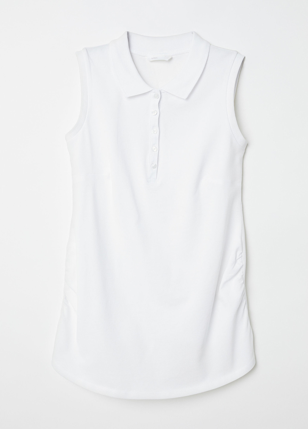 Белая женская футболка-поло для беременных H&M однотонная