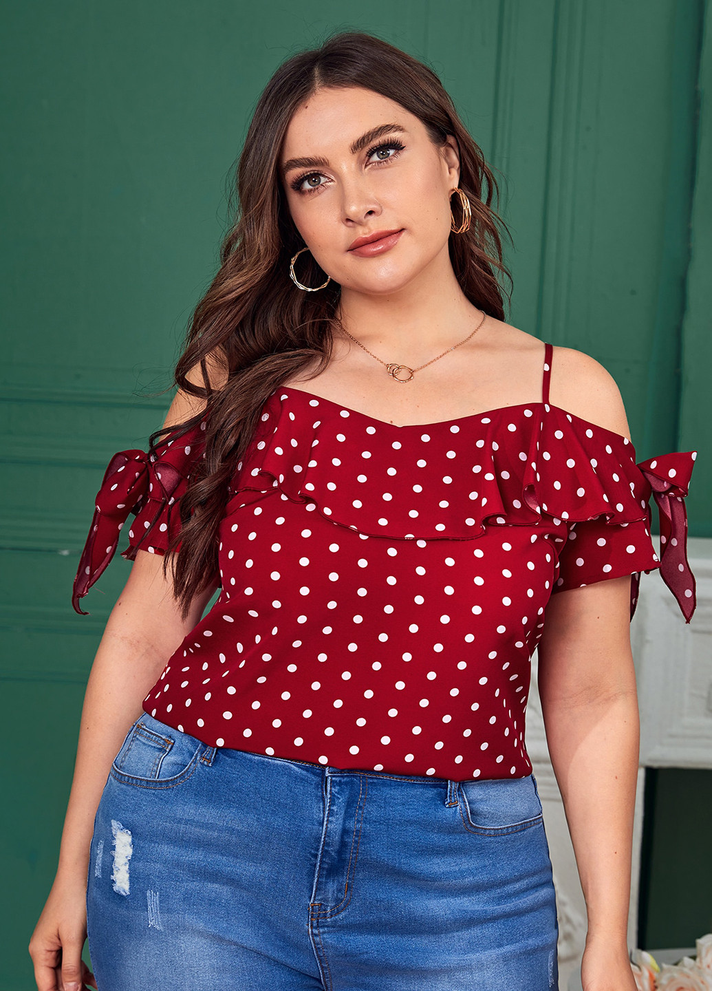 Бордова блуза SHEIN