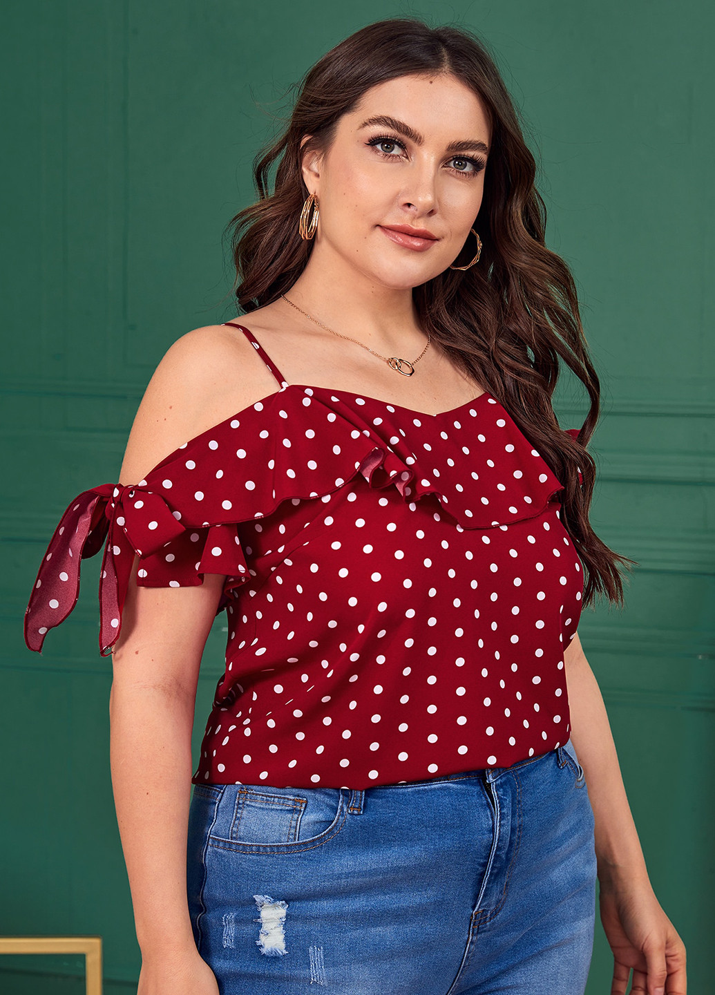 Бордова блуза SHEIN