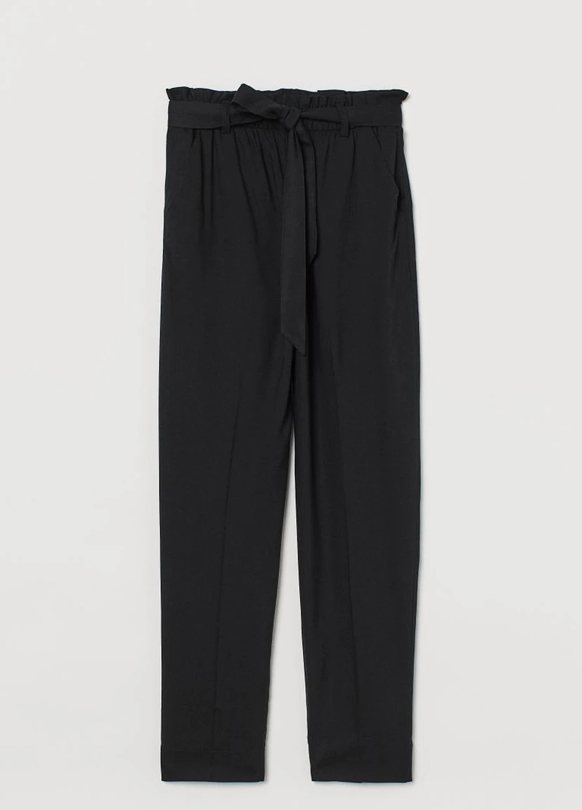 Черные кэжуал летние брюки H&M