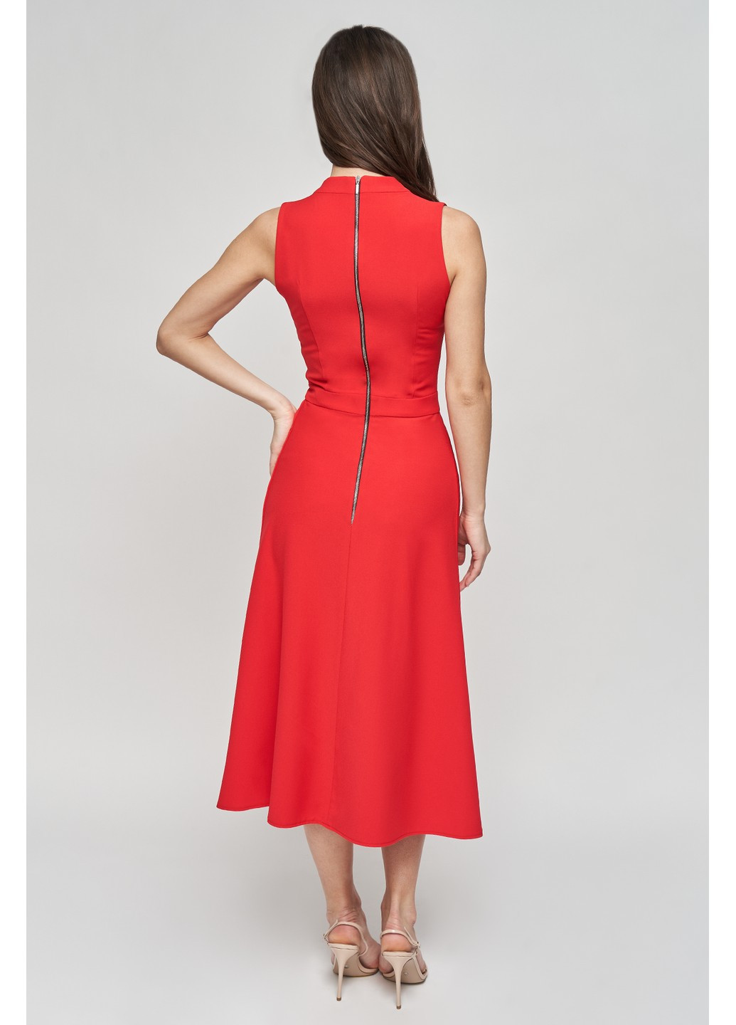 Красное коктейльное платье аврора со шлейфом, футляр BYURSE однотонное