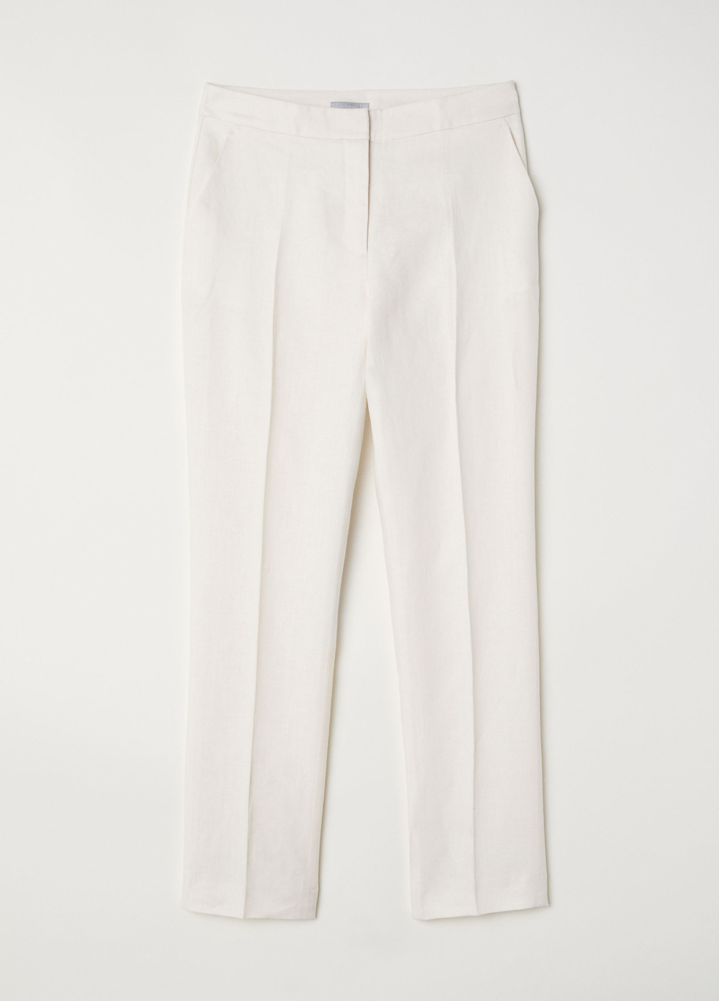Айвори кэжуал демисезонные классические, зауженные брюки H&M