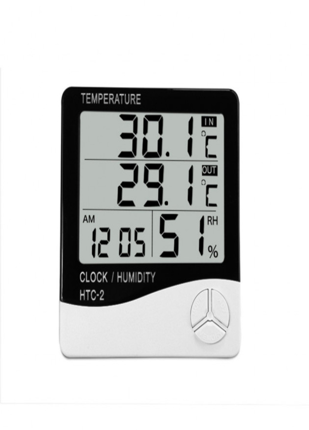 Домашняя цифровая метеостанция -2 с выносным датчиком на температуру часы, будильник гигрометр и термометр HTC (253548338)