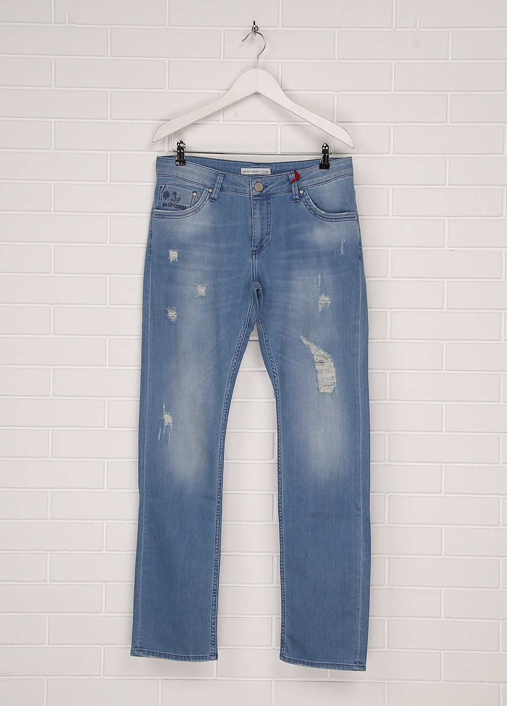 Голубые демисезонные джинсы Madoc