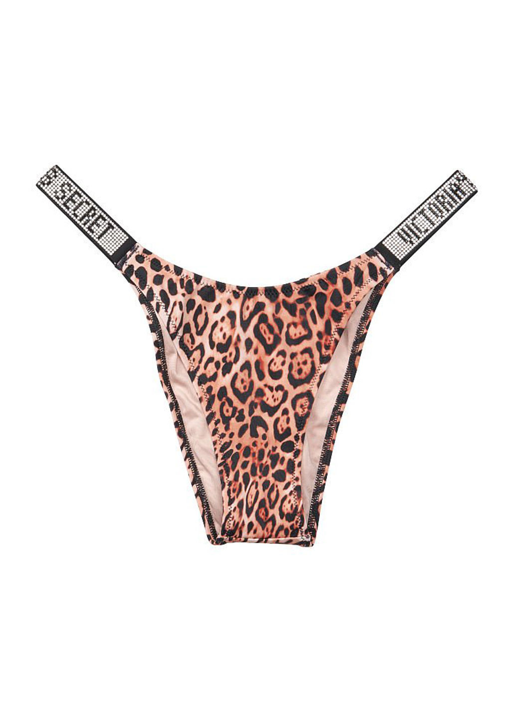 Бежевые купальные трусики-плавки леопардовый Victoria's Secret
