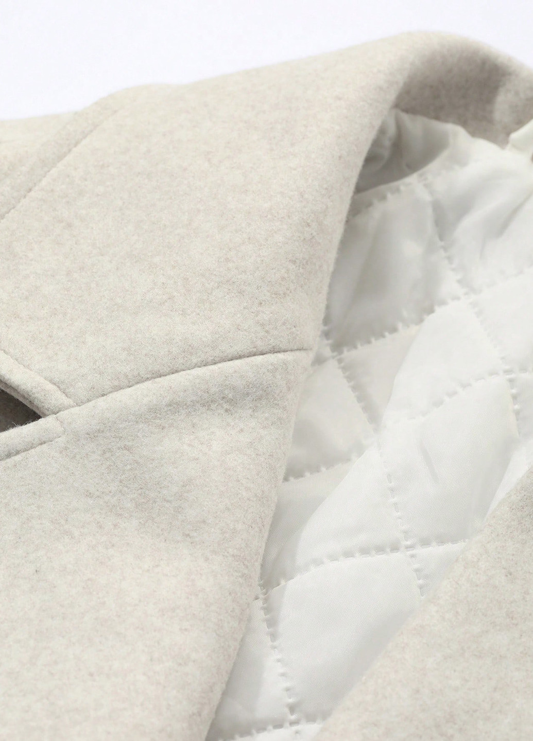 Бежеве демісезонне Пальто двобортне SHEIN