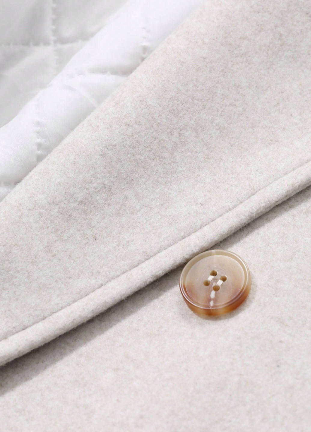 Бежеве демісезонне Пальто двобортне SHEIN