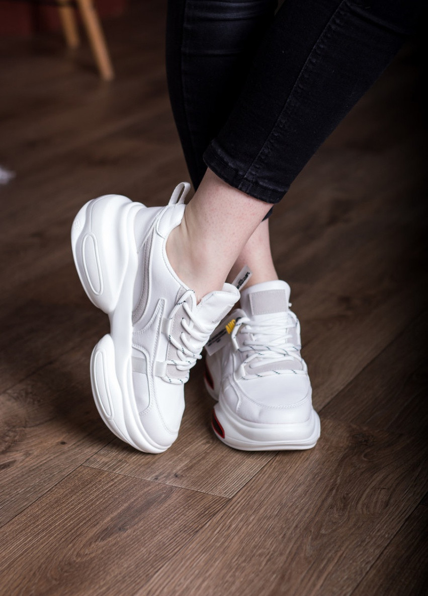 Білі осінні кросівки жіночі earline 2766 41 25,5 см білий Fashion