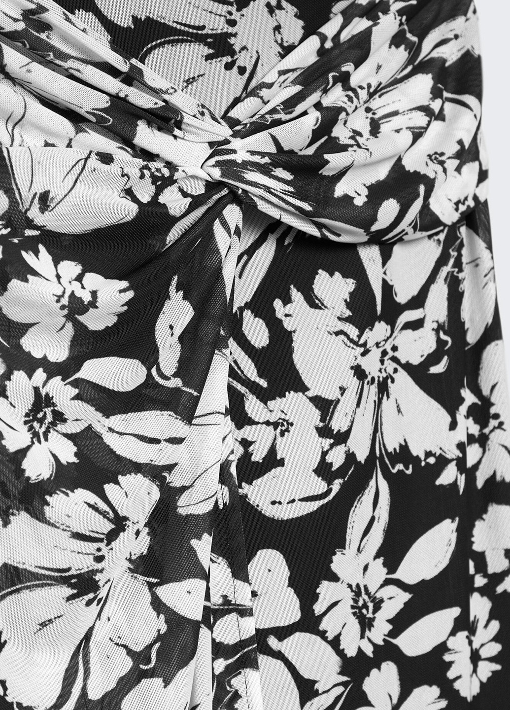 Черно-белая кэжуал однотонная юбка Stradivarius на запах