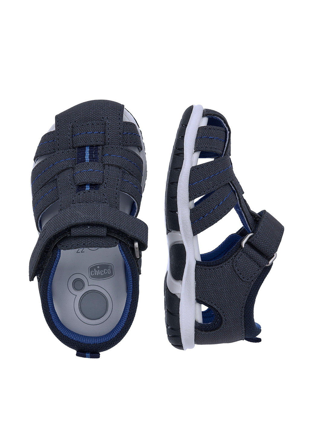 Синие кэжуал сандали Chicco на липучке