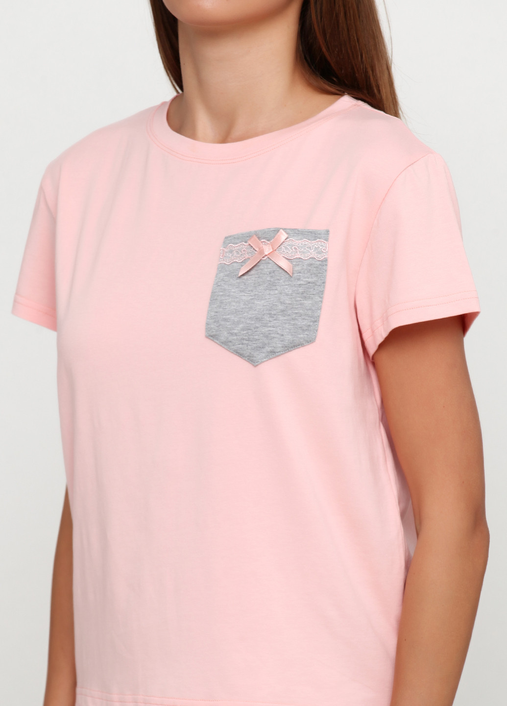 Світло-рожевий демісезонний комплект (футболка, шорти) JULIA