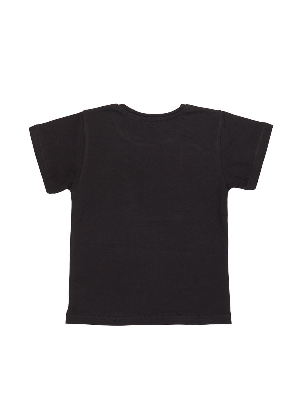 Чорна літня стильна футболка для хлопчика Фламинго Текстиль