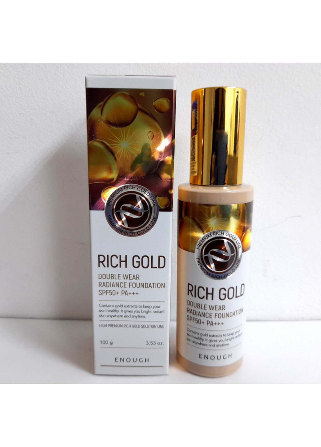Тканальний крем для обличчя Rich Gold Double Wear Radiance SPF 50+ PA+++ № 21 ENOUGH (254844100)