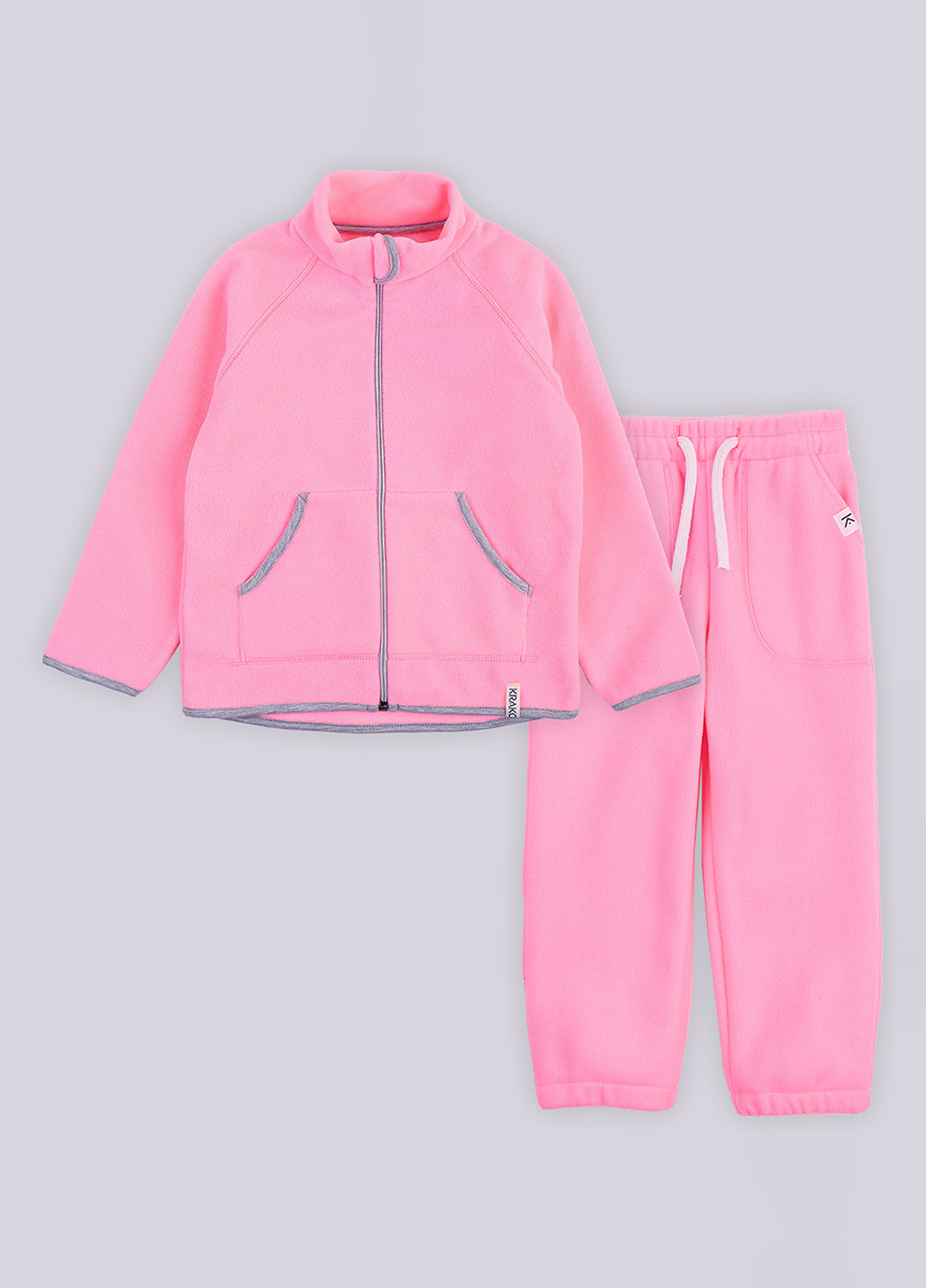 Рожевий демісезонний костюм (толстовка, штани) брючний KRAKO