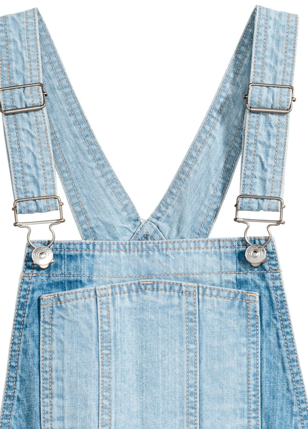 Комбінезон H&M комбінезон-шорти однотонний блакитний джинсовий бавовна