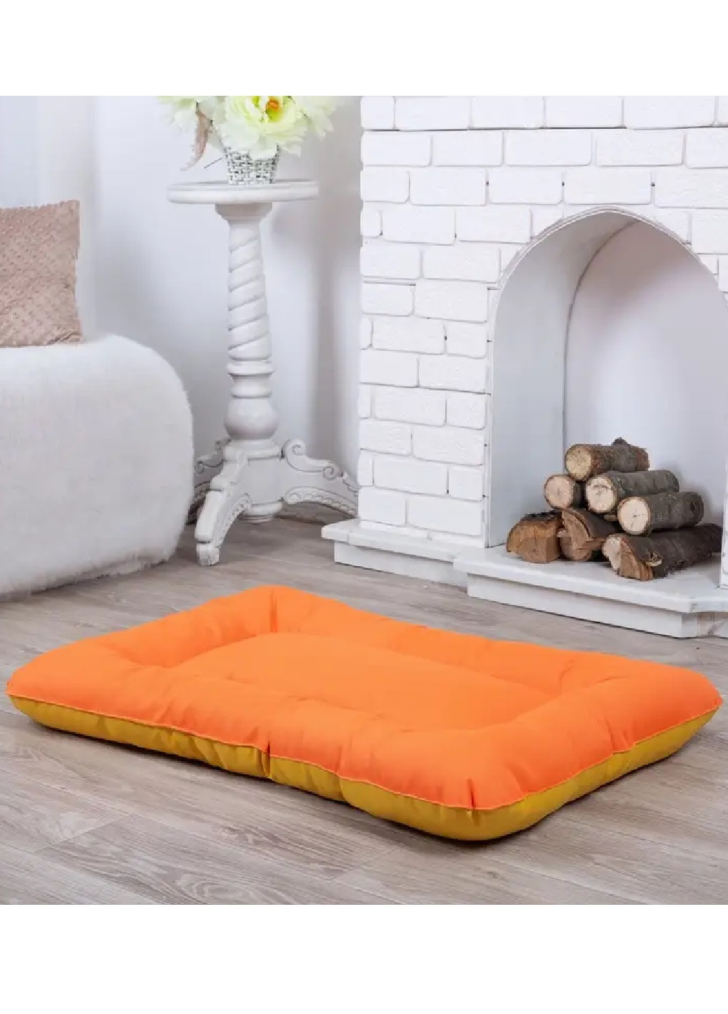 Лежак лежанка для котов и собак спальное место 60х45 см (24574535-De) Оранжевая с желтым Francesco Marconi (250498806)