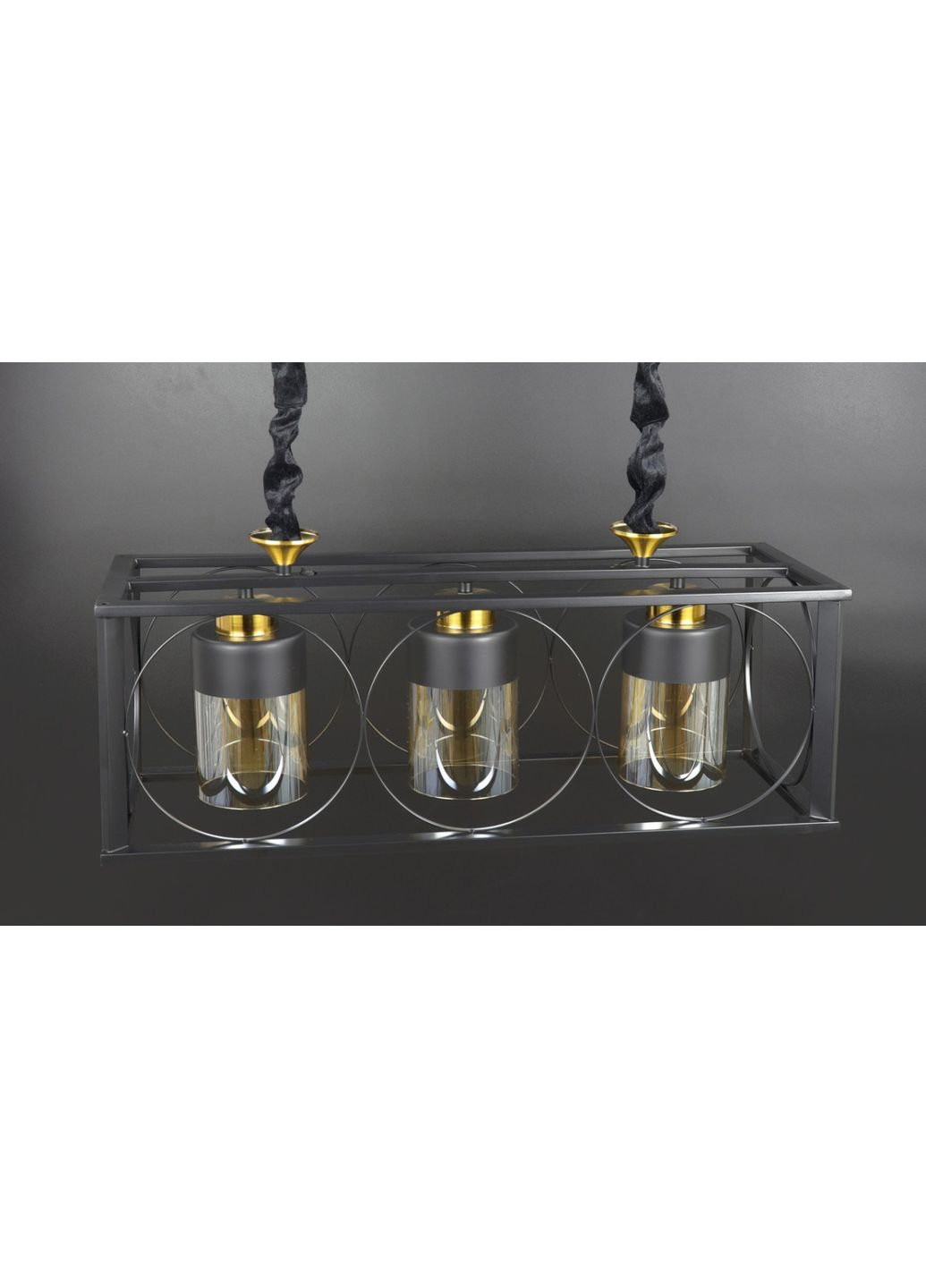 Люстра потолочная подвесная в стиле LOFT (лофт) 1137/3 Черный 35х24х62 см. Sunnysky (253628187)